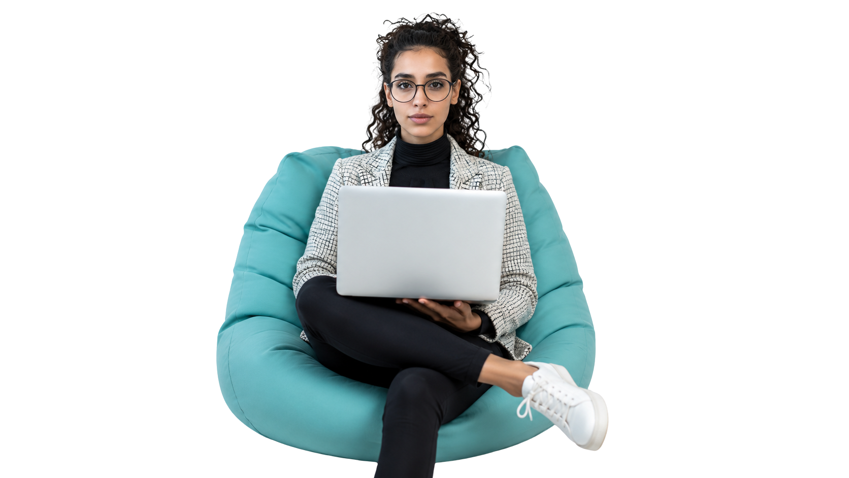 Une professionnelle au travail, prête à échanger
